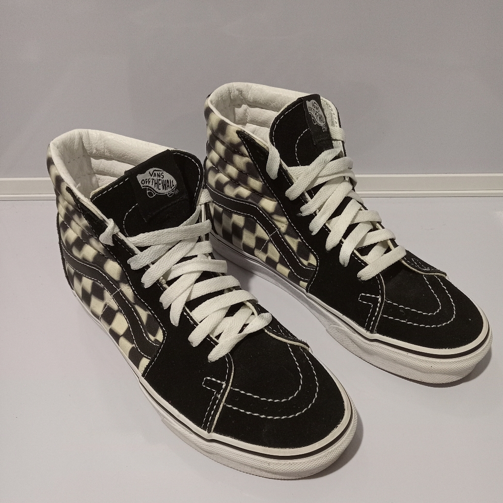 VANS Sk8-Hi Bolt Checkerboard Skate‎ Board Sneakers Women's 6.5